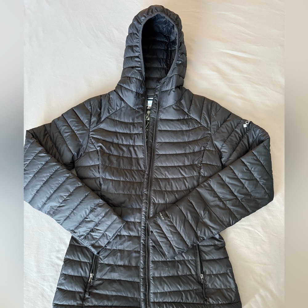 Columbia Black Omni heat hooded jacket